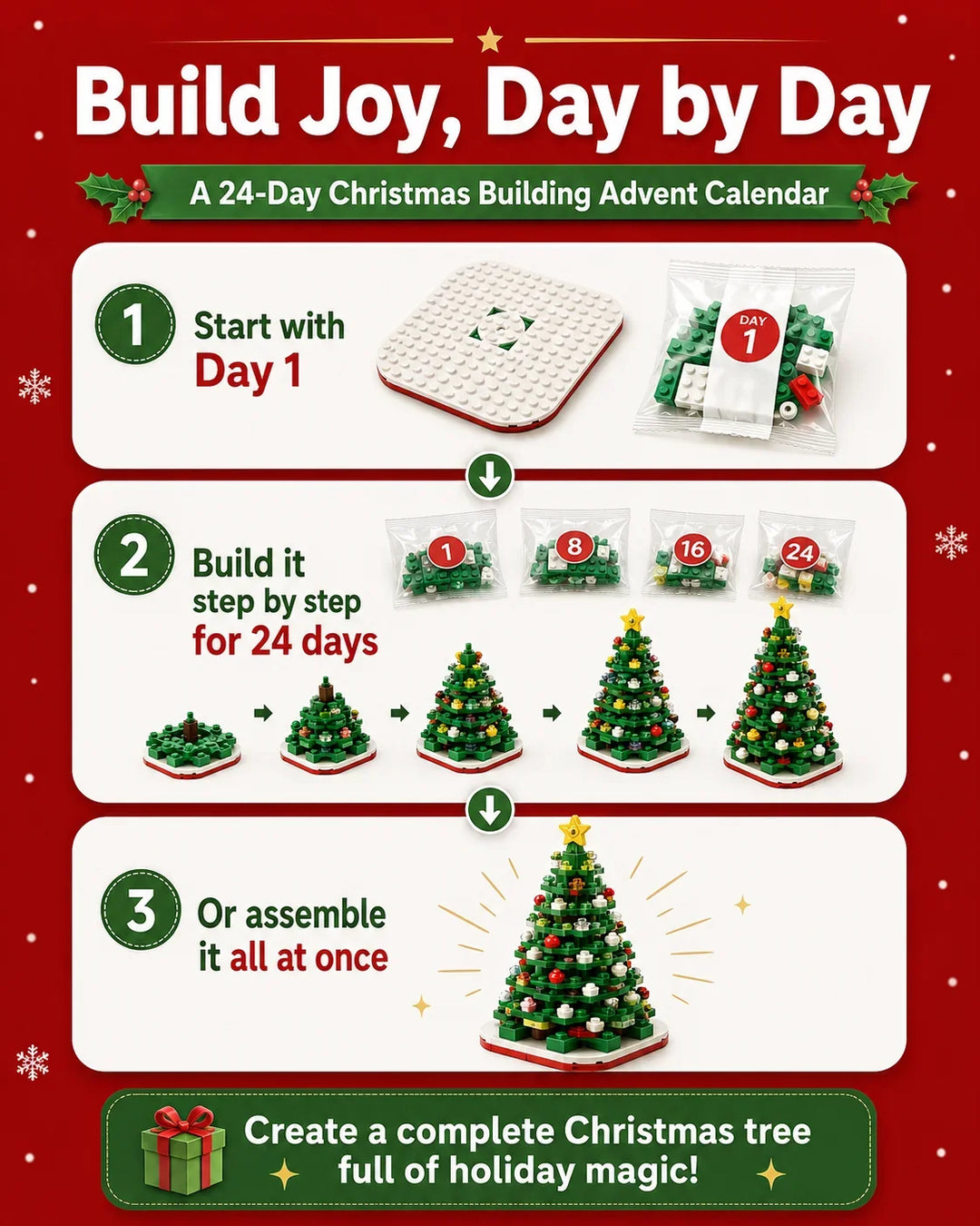 Advent Calendar 2026-Christmas tree building set toy 2