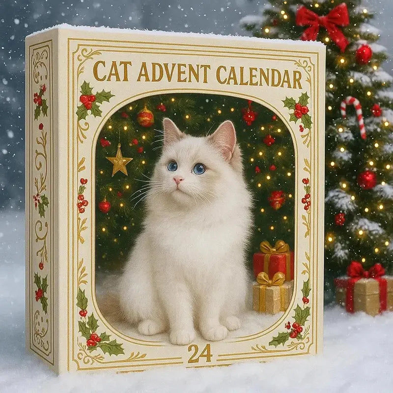 Adventskalender 24 Katten Acryl Figuurtjes Kerstdecoratie Ophangers Kinderen Feestdagen December Countdown | Sansoti 0