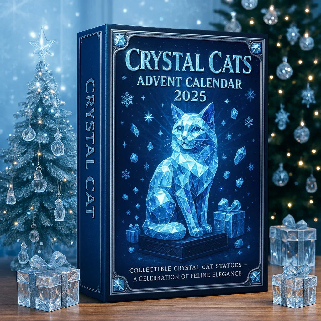 Adventskalender Katten met 24 Kristal Figuurtjes Verzameling December Kerstdecoratie voor Kattenliefhebbers | Sansoti 1