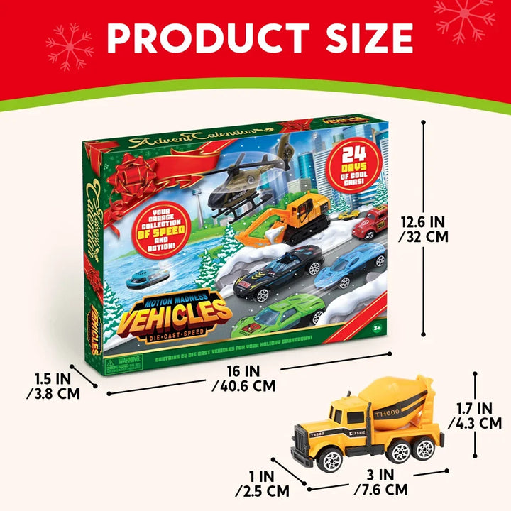 Adventskalender Voertuigen 24 Dagen Aftellen Speelgoed Kerst Surprise Kinderen Auto&
