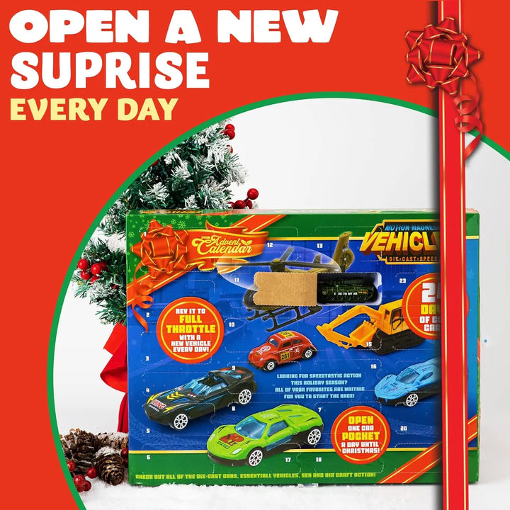 Adventskalender Voertuigen 24 Dagen Aftellen Speelgoed Kerst Surprise Kinderen Auto&