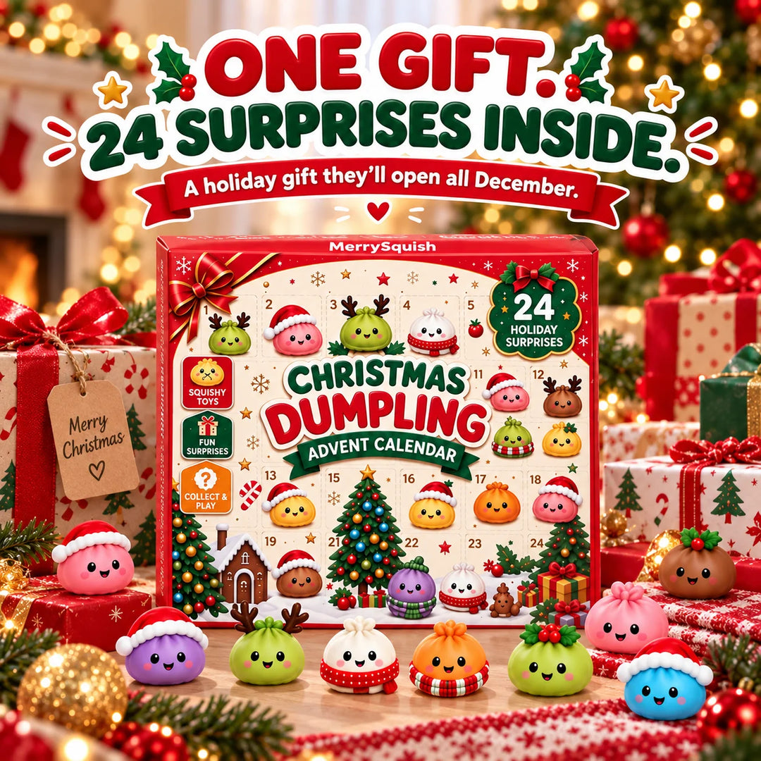 Adventskalender met 24 Knuffelbare Dumplings Zachte Squishies Kerst Aftellen Speelgoed voor Kinderen Feestdagen | Sansoti 6