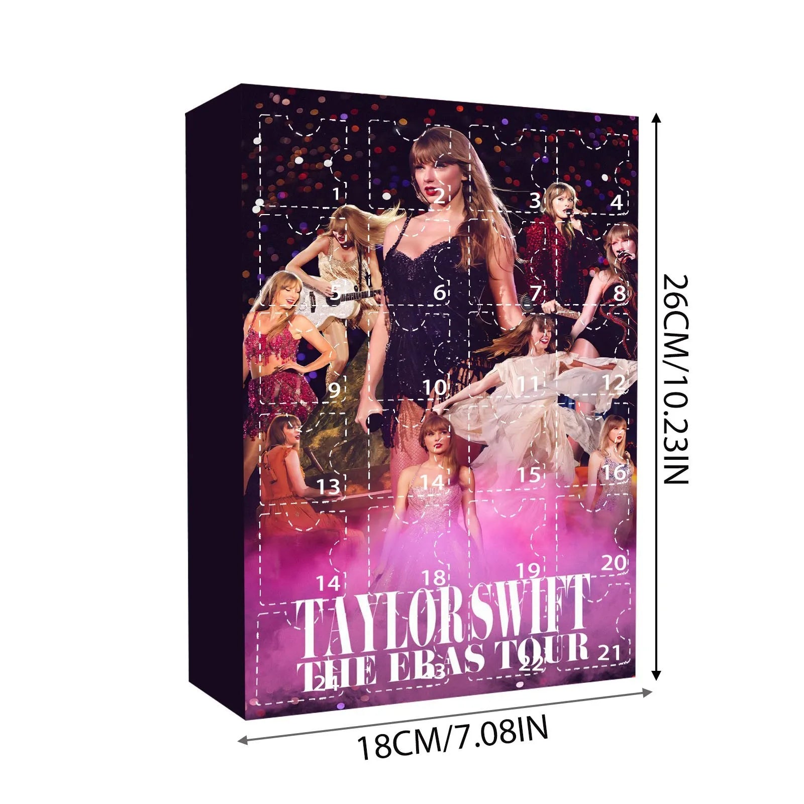 DecoJoy Calendario dell'Avvento – calendario di 24 giorni con decorazioni natalizie e design riutilizzabile