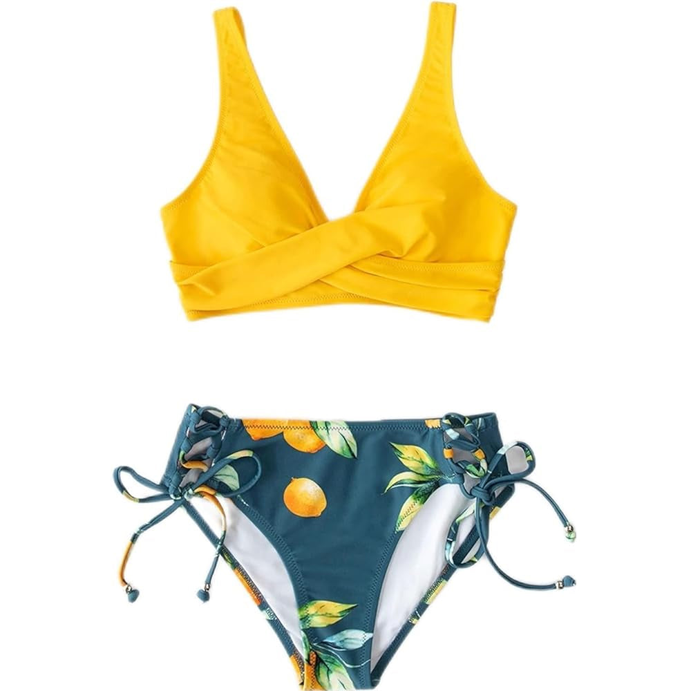 Alida Bikini Set met gebloemd onderstuk en wikkeltop met banden voor een heerlijk gevoel onder de zon Vestragear