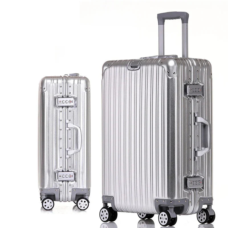 Aluminium-Magnesium Reiskoffer met TSA-Slot Zilver Zwart Rood Blauw | Sansoti 0