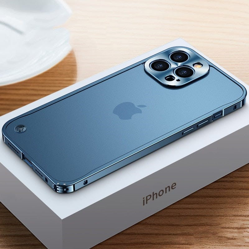Aluminium iPhone Hoesje Lichtgewicht Bescherming Precisie CNC-Gefreesd Robuust Slank Bumper Case Premium Metalen Telefooncover | Sansoti 0