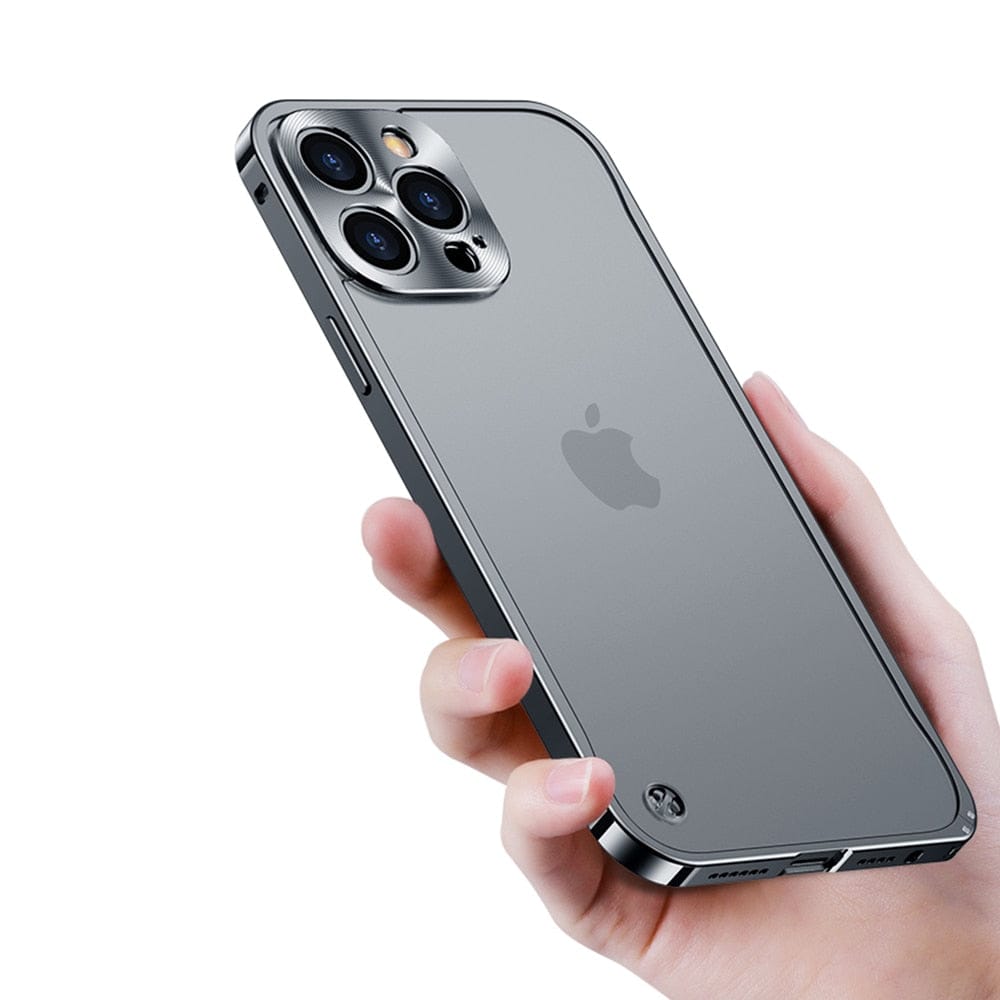 Aluminium iPhone Hoesje Lichtgewicht Bescherming Precisie CNC-Gefreesd Robuust Slank Bumper Case Premium Metalen Telefooncover | Sansoti 1