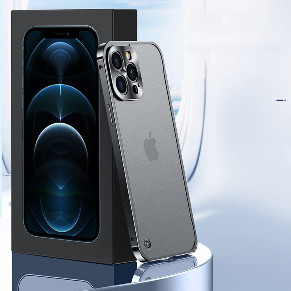 Aluminium iPhone Hoesje Lichtgewicht Bescherming Precisie CNC-Gefreesd Robuust Slank Bumper Case Premium Metalen Telefooncover | Sansoti 2