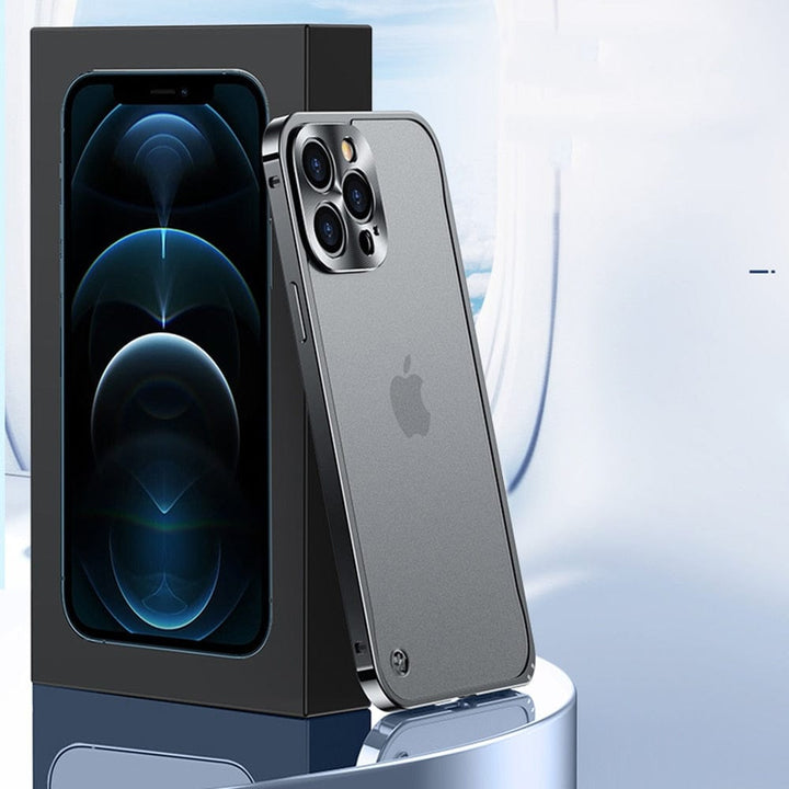 Aluminium iPhone Hoesje Lichtgewicht Bescherming Precisie CNC-Gefreesd Robuust Slank Bumper Case Premium Metalen Telefooncover | Sansoti 2