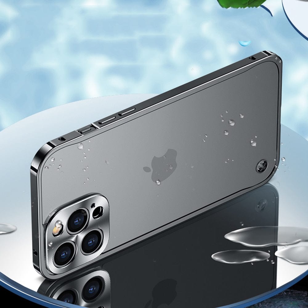 Aluminium iPhone Hoesje Lichtgewicht Bescherming Precisie CNC-Gefreesd Robuust Slank Bumper Case Premium Metalen Telefooncover | Sansoti 3