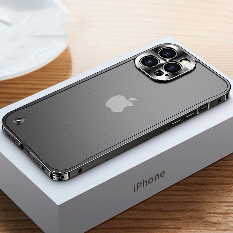 Aluminium iPhone Hoesje Lichtgewicht Bescherming Precisie CNC-Gefreesd Robuust Slank Bumper Case Premium Metalen Telefooncover | Sansoti 7