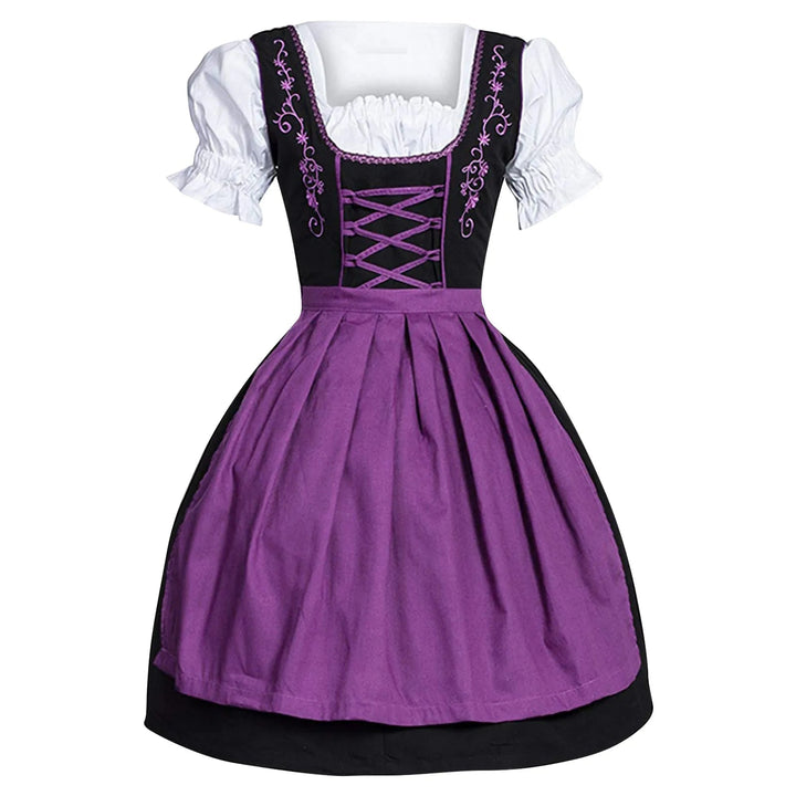 AlpenGlanz – Dames Dirndl met Moderne Halslijn – Voor Oktoberfest &amp; Feesten