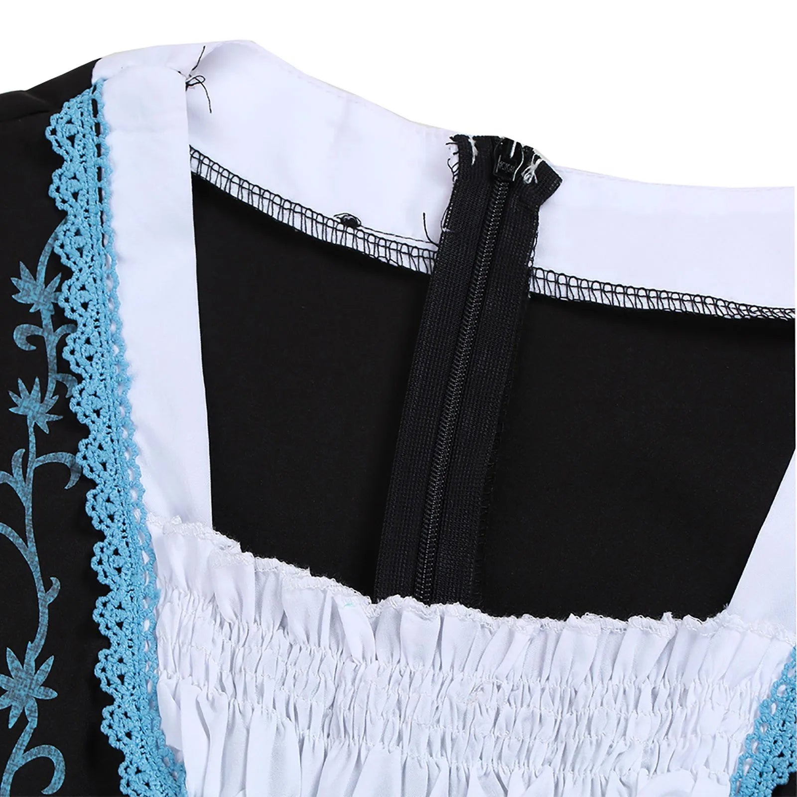 AlpenGlanz – Dirndl femme avec encolure moderne – Pour Oktoberfest & fêtes