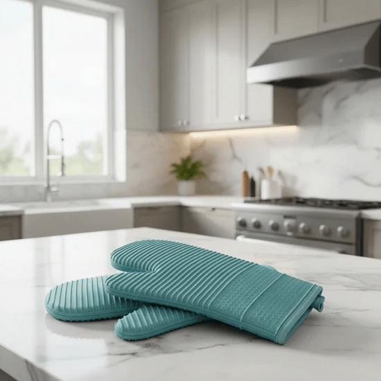 Antislip Siliconen Ovenhandschoenen tot 250°C voor Veilig Koken en Grillen 2