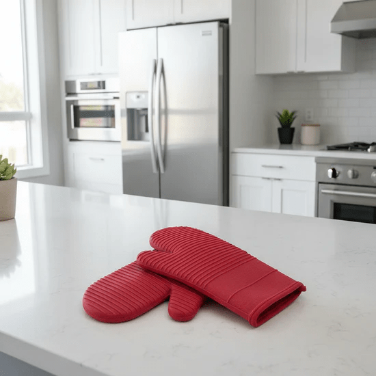 Antislip Siliconen Ovenhandschoenen tot 250°C voor Veilig Koken en Grillen 4