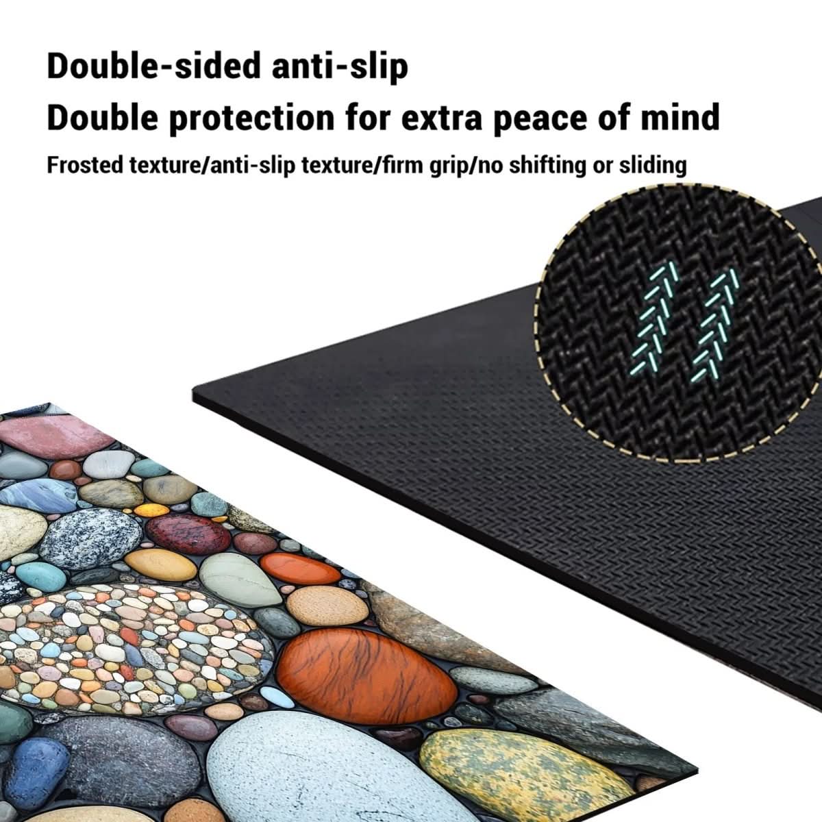 Tapis de bain – Séchage rapide, antidérapant et absorbant avec aspect pierre naturelle
