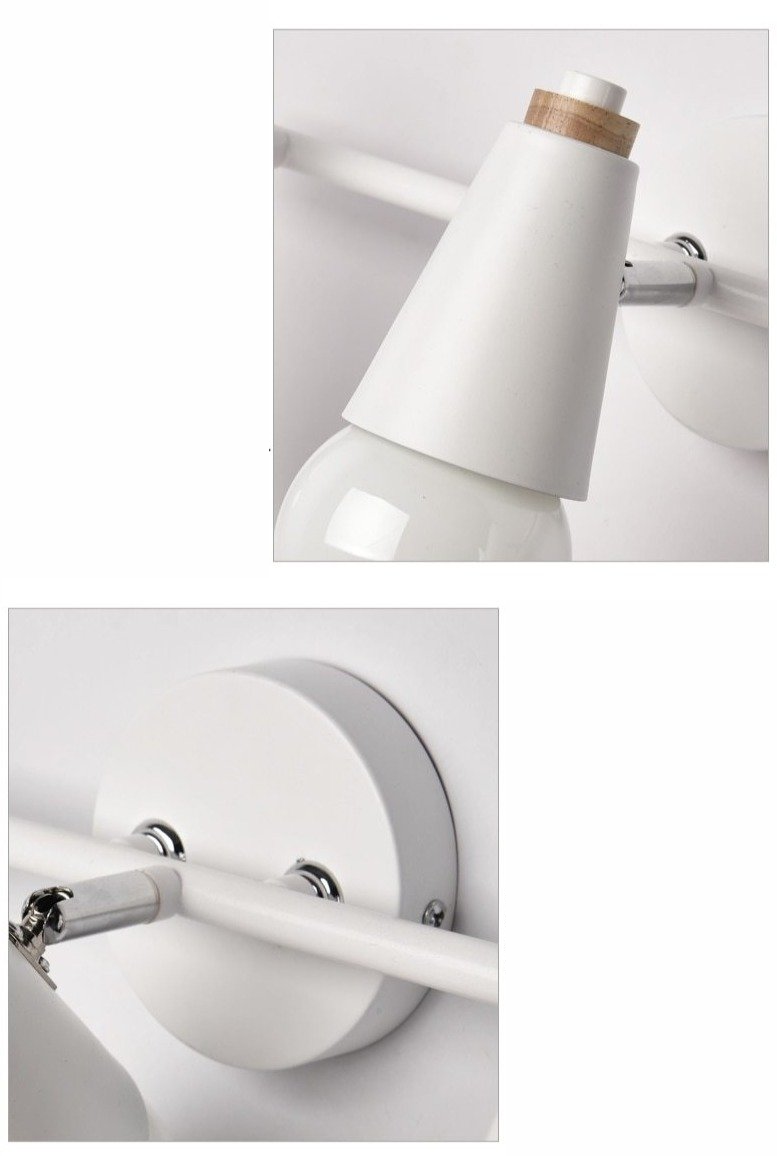 Applique murale Novera Ari – Métal moderne avec accent en bois, 2 ou 3 lumières