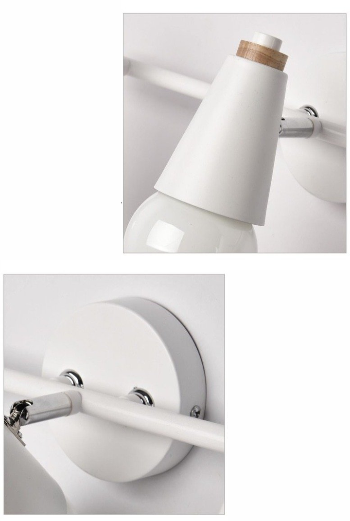Applique murale Novera Ari – Métal moderne avec accent en bois, 2 ou 3 lumières