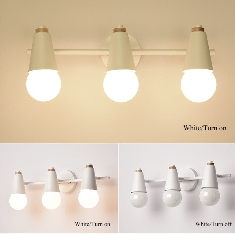 Novera Ari Wandlamp – Modern Metaal met Houten Accent, 2 of 3 Lichts