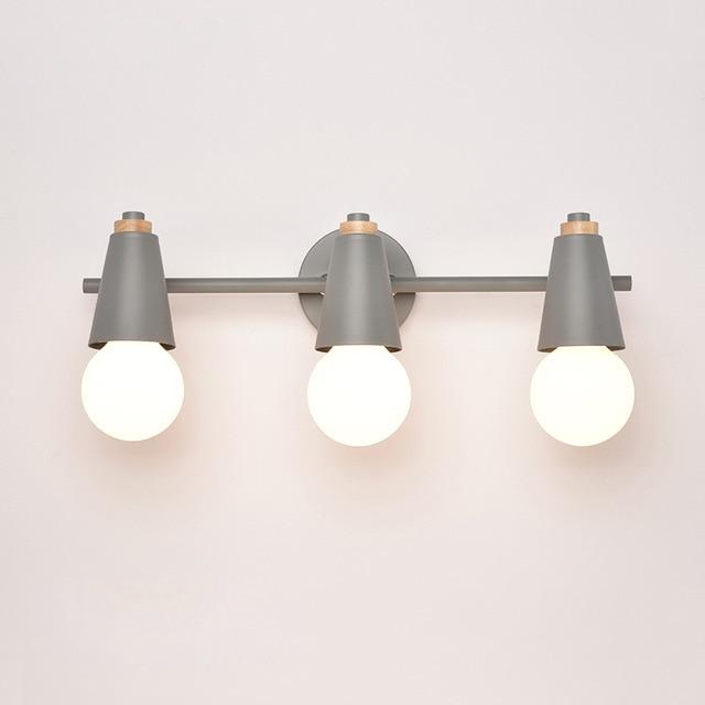 Novera Ari Wandlamp – Modern Metaal met Houten Accent, 2 of 3 Lichts