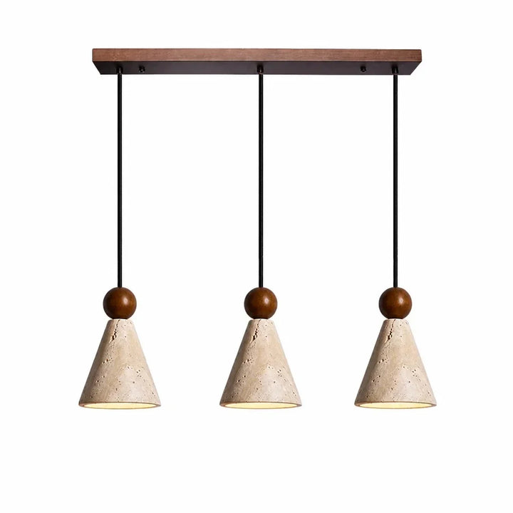 Ariad Wabi-Sabi Travertine Cone Pendant Light 9