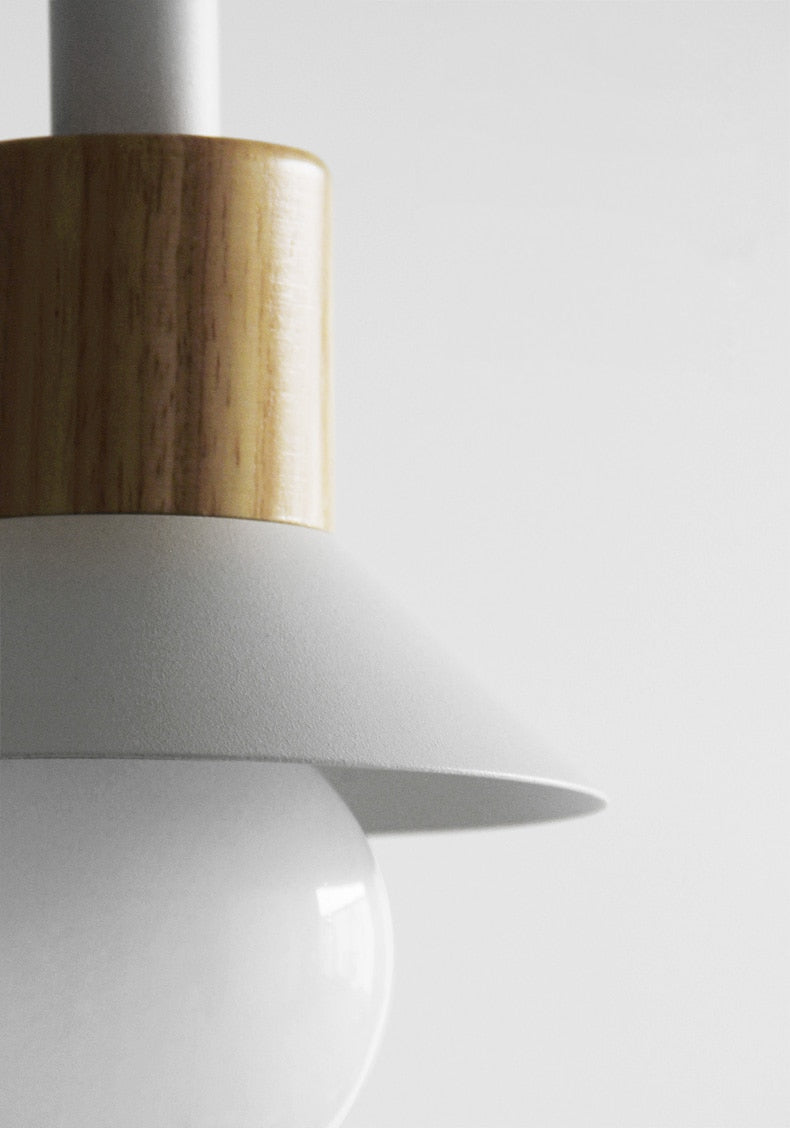 Novaro Hanglamp van Metaal & Hout – Kleurrijk Design met Verstelbaar Snoer