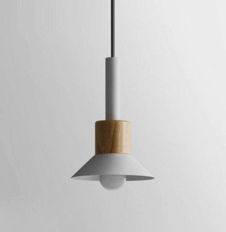 Novaro Hanglamp van Metaal &amp; Hout – Kleurrijk Design met Verstelbaar Snoer