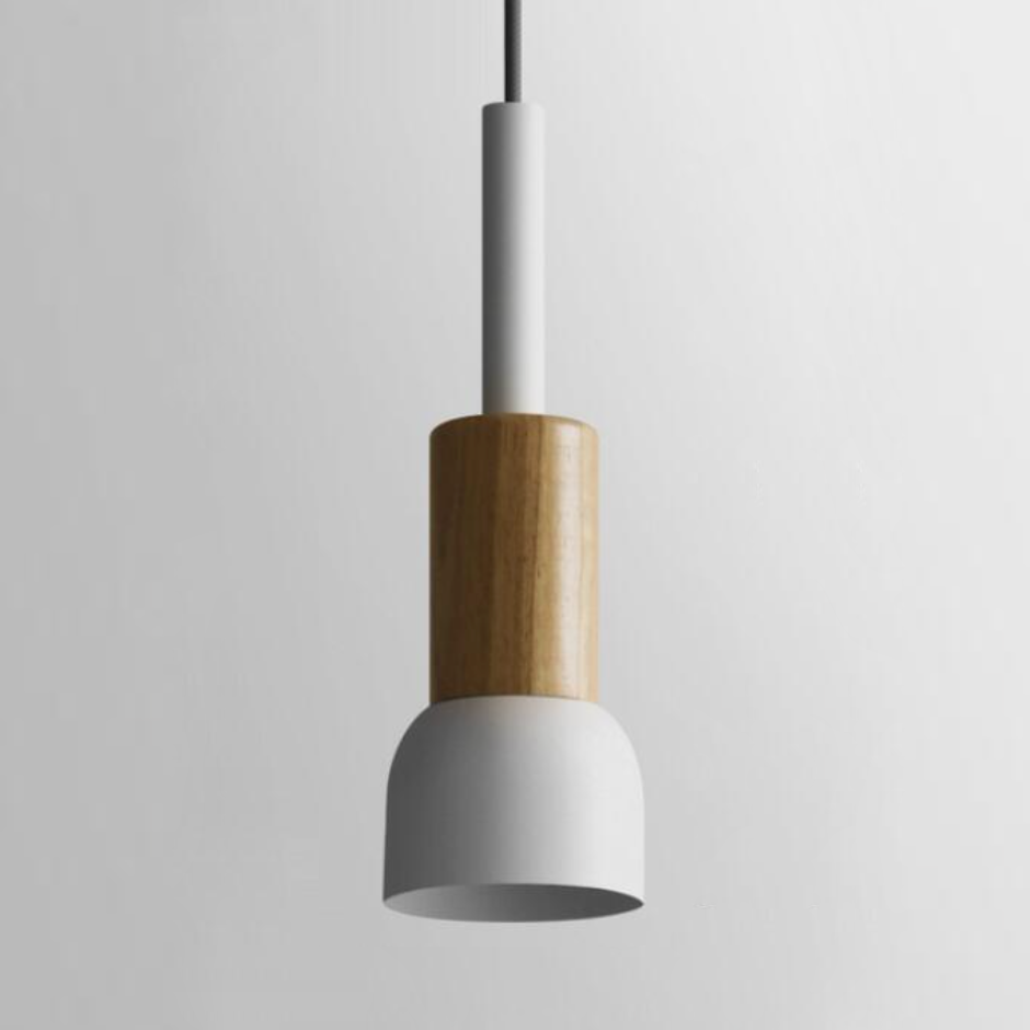 Novaro Hanglamp van Metaal &amp; Hout – Kleurrijk Design met Verstelbaar Snoer