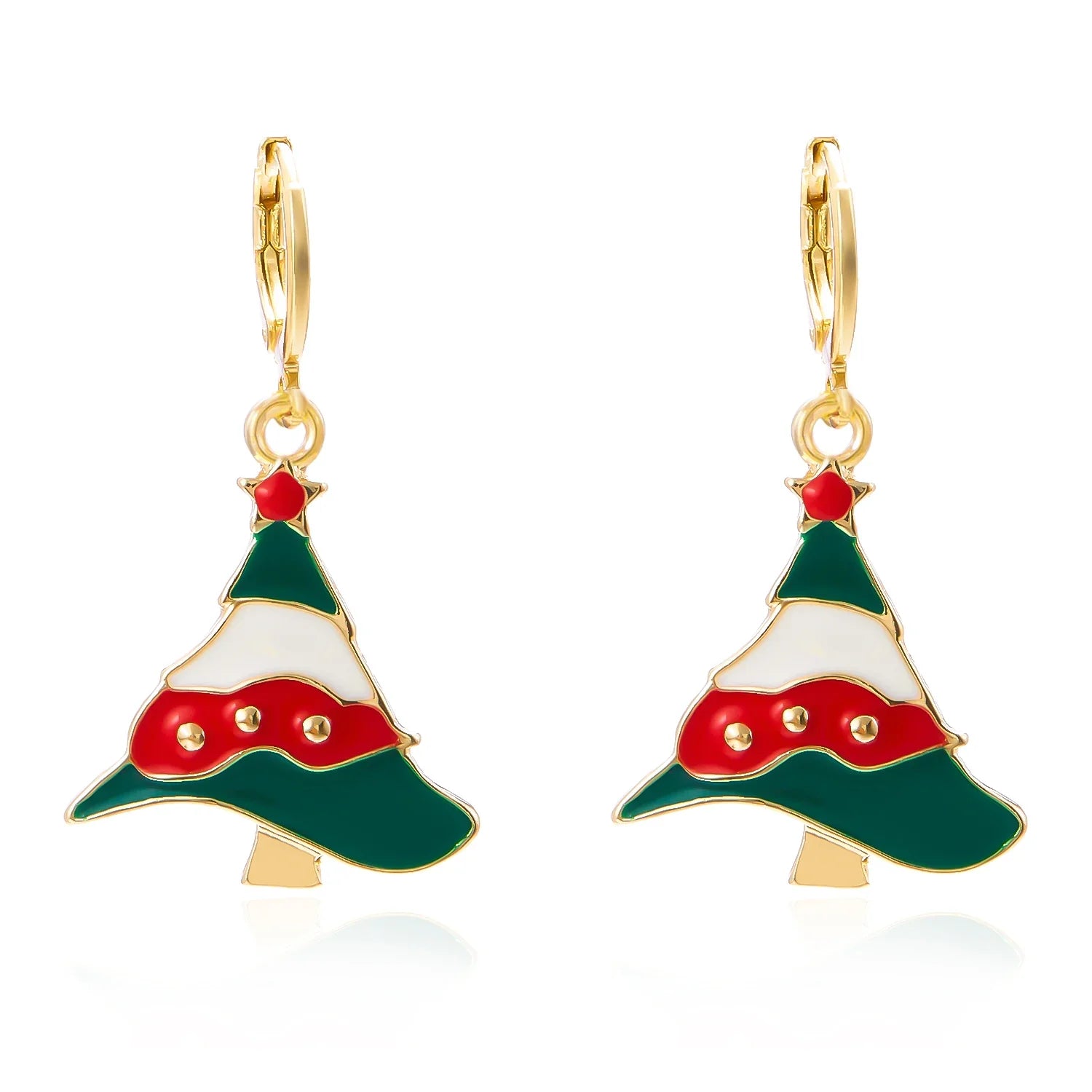 Pendentes Frosty Charm de Nadal – Deseño asimétrico con boneco de neve e lazo vermello, accesorio lixeiro para festas