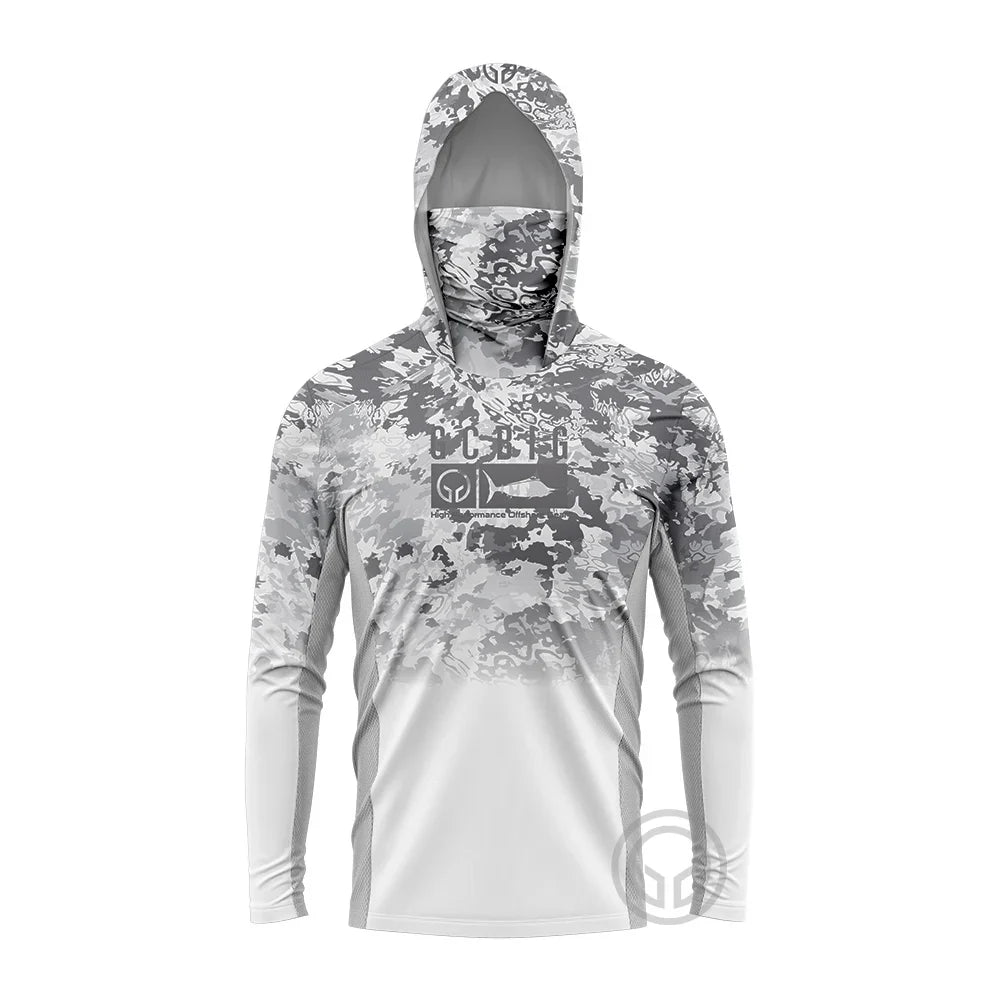 Atmungsaktives Langarm T-Shirt für Männer mit UV-Schutz und Kapuze zum Angeln 1
