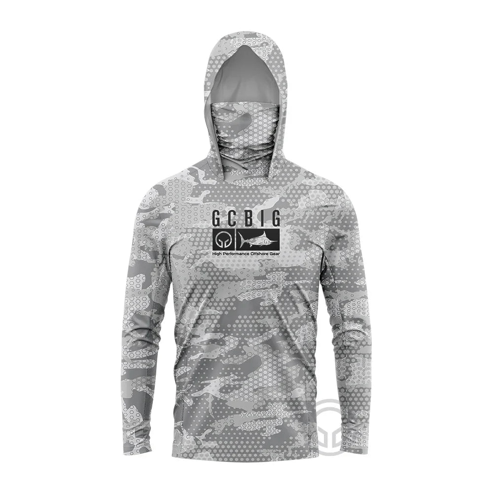 Atmungsaktives Langarm T-Shirt für Männer mit UV-Schutz und Kapuze zum Angeln 11