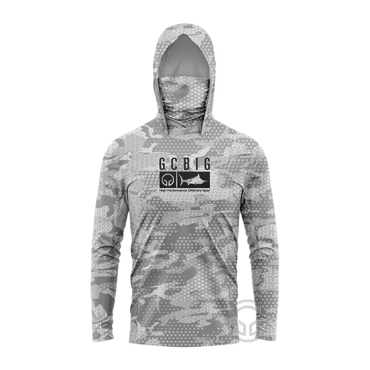 Atmungsaktives Langarm T-Shirt für Männer mit UV-Schutz und Kapuze zum Angeln 11