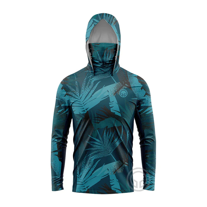 Atmungsaktives Langarm T-Shirt für Männer mit UV-Schutz und Kapuze zum Angeln 8