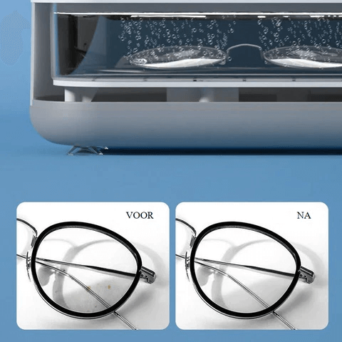 AuraClean – Ultrasone brillenreiniger, compact en veilig voor lenzen