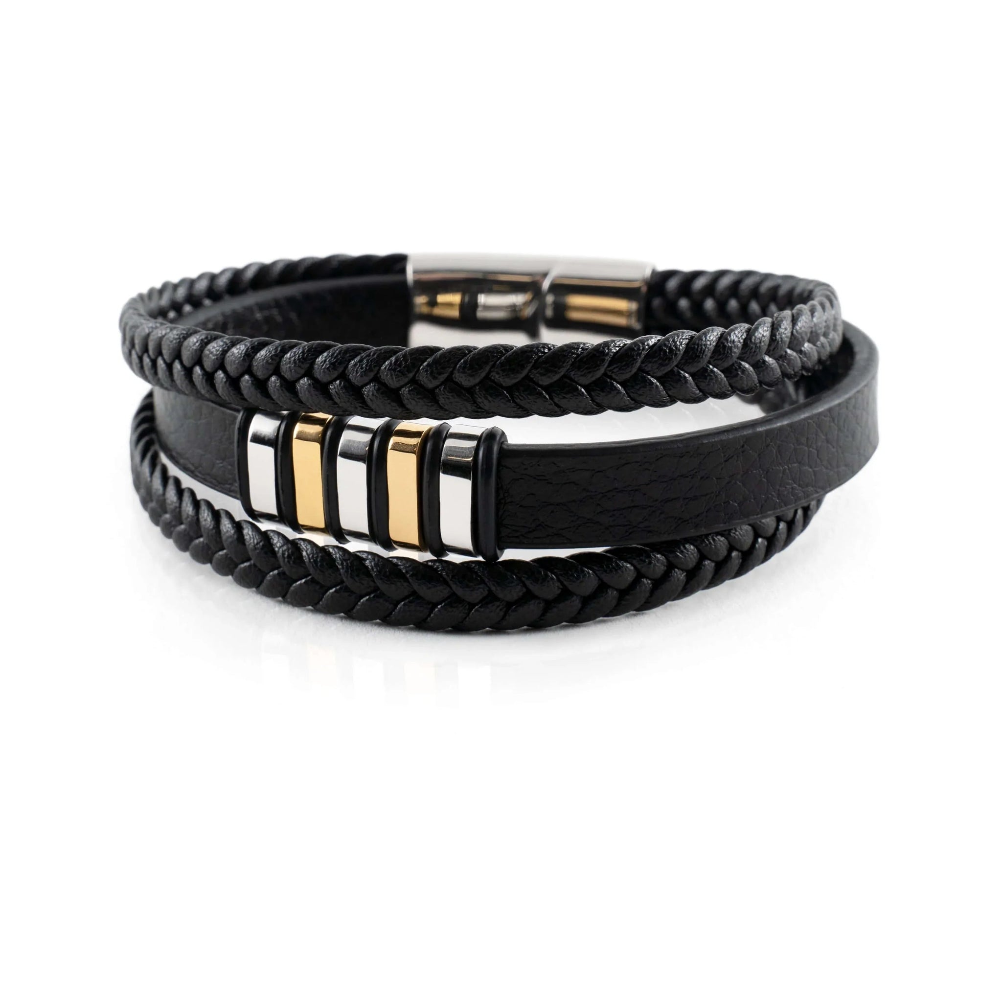 Valorio – Bracciale da uomo in pelle regolabile con design elegante