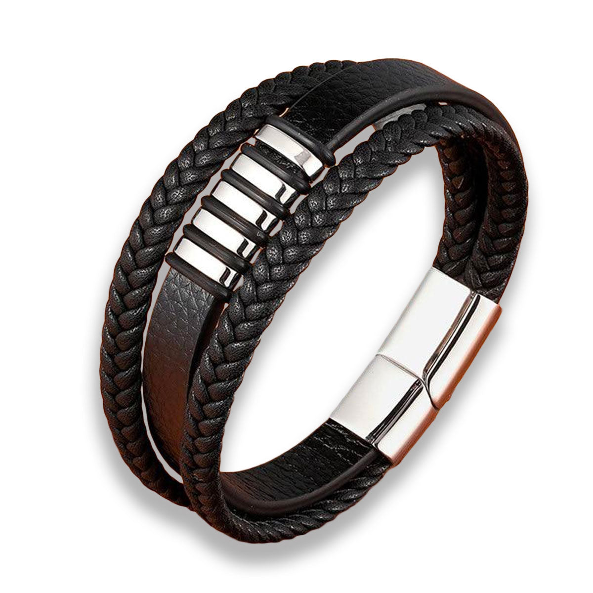 Valorio – Bracciale da uomo in pelle regolabile con design elegante