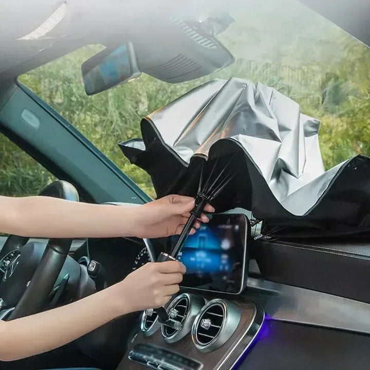 Auto-Sonnenschutz für das Auto, UV-Schutz für Frontscheibe und Seitenfenster, langlebig und universell 4