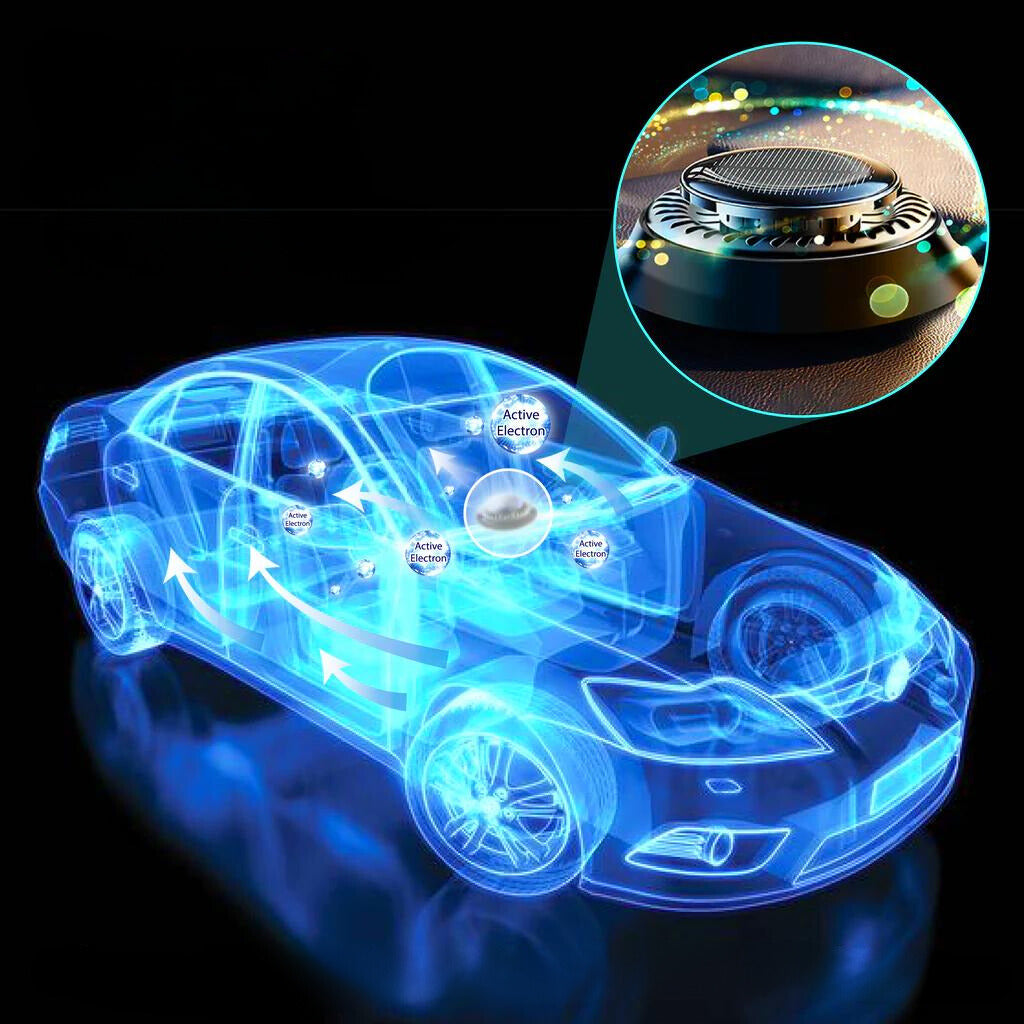 Autoluchtverfrisser | Roterende, op zonne-energie werkende autoluchtverfrisser met een premium gevoel 1