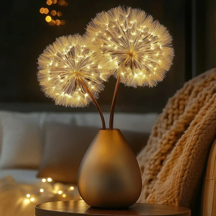 Lighted Dandelion Branch Decor – Glowing Seed Heads for Home or Events Tevako