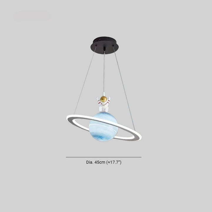 Lámpara colgante CosmoGlow – Lámpara infantil con diseño de planeta y luz LED de bajo consumo energético
