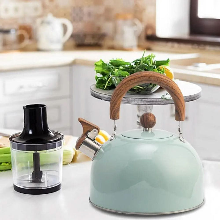 Bouilloire sifflante 3L – Bouilloire en acier inoxydable avec signal sonore fort et poignée résistante à la chaleur