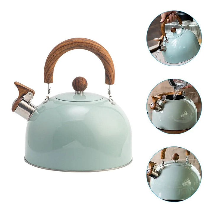 Bouilloire sifflante 3L – Bouilloire en acier inoxydable avec signal sonore fort et poignée résistante à la chaleur