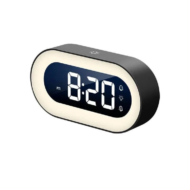 BRILTIME – Digitale wekker met dimfunctie, instelbare helderheid en nachtlampje. 0