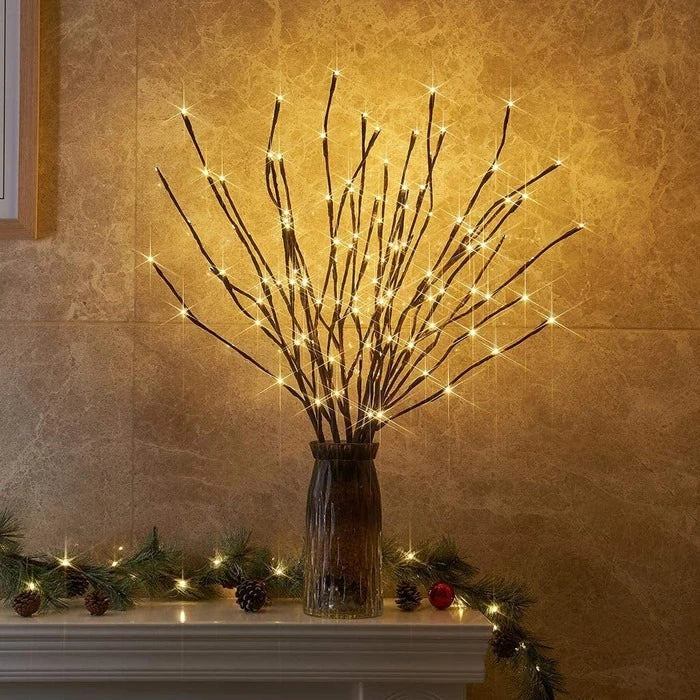Lighted Willow Branches – Adjustable Fairy Light Stems for Vases and Tall Jars Tevako