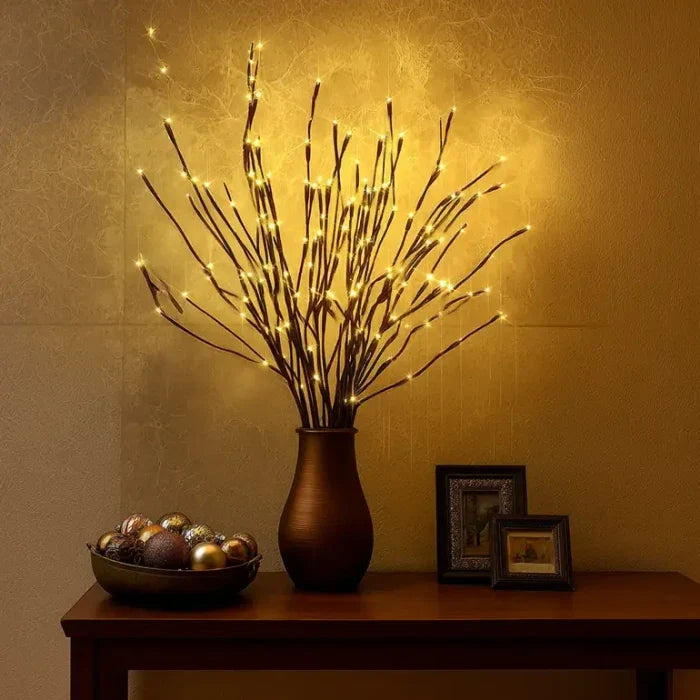 Lighted Willow Branches – Adjustable Fairy Light Stems for Vases and Tall Jars Tevako