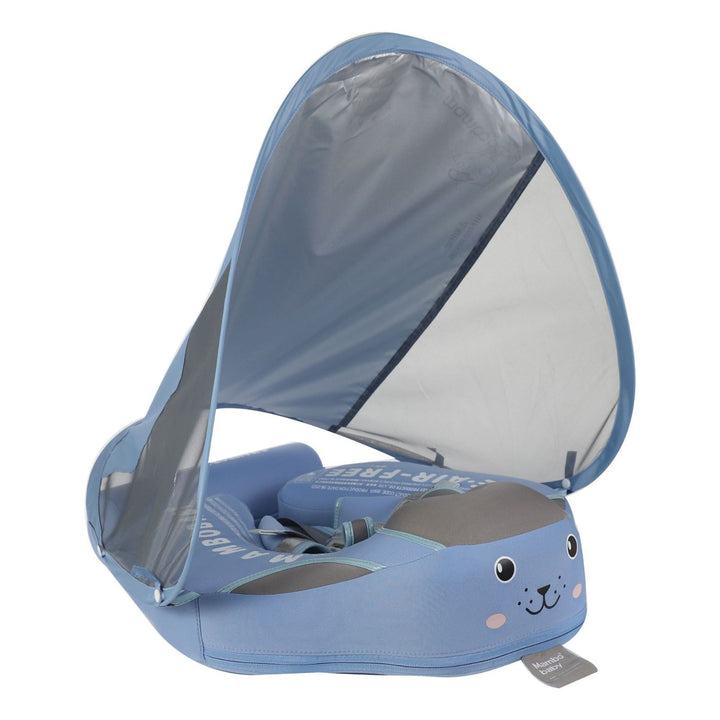 Baby Zwemtrainer met Zonnescherm – Opblaasbare Zwemring (3–24 mnd) 3
