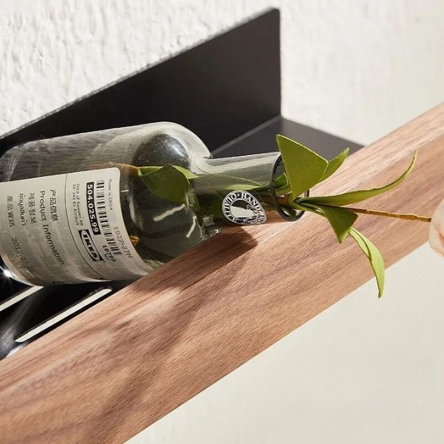 Badkamer wandplank van massief hout – Zonder boren, natuurlijk design | Sansoti 8