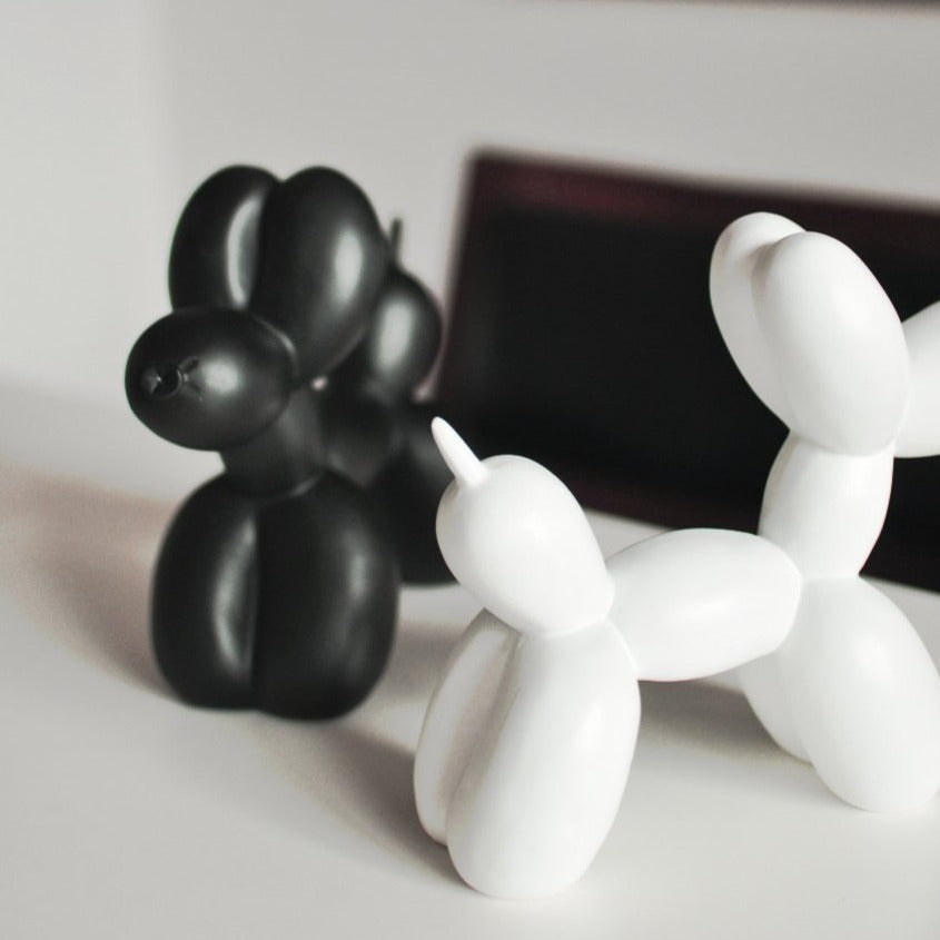 Escultura de perro globo Artivo – Resina hecha a mano en varios colores
