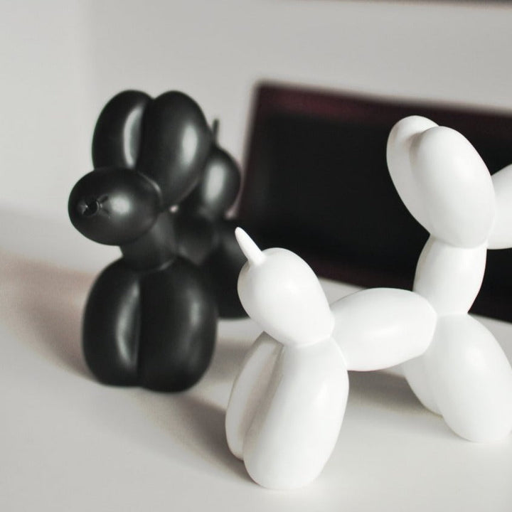 Escultura de perro globo Artivo – Resina hecha a mano en varios colores