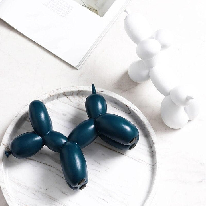 Escultura de perro globo Artivo – Resina hecha a mano en varios colores
